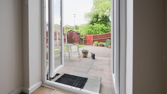 A patio door that has been installed by our skilled team