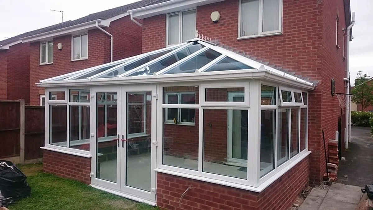 A conservatory built on a residential house