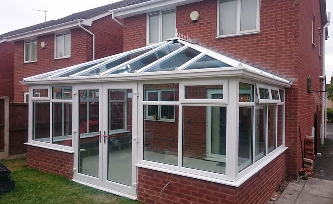 A conservatory built on a residential house
