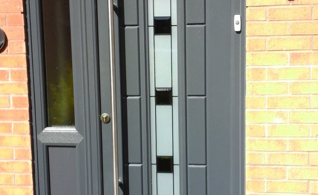 Close up of a new door installed by our team