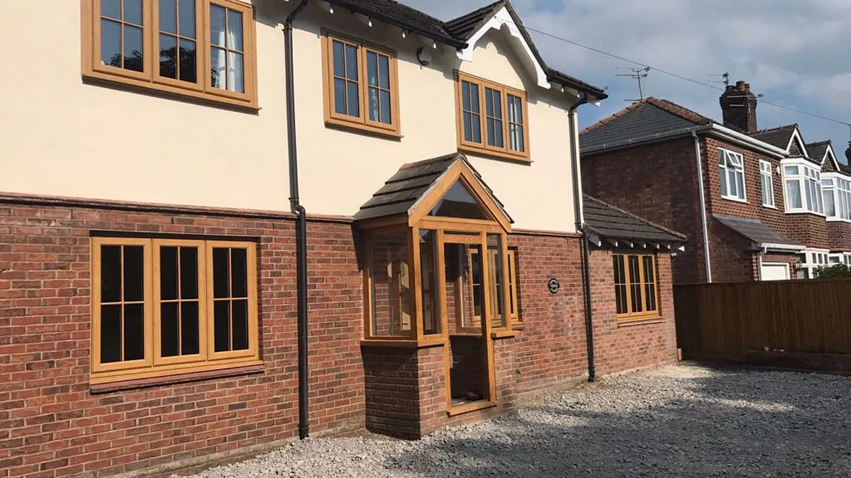 New light oak window and doors installed by our team