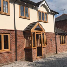 New light oak window and doors installed by our team