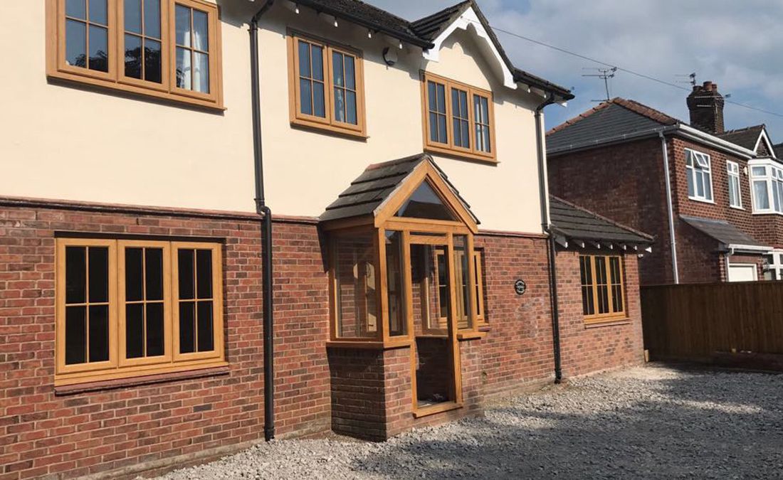 New light oak window and doors installed by our team