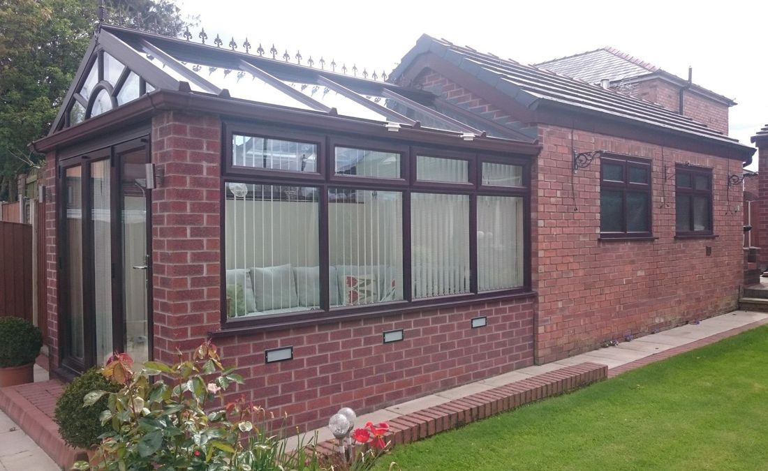 A rosewood conservatory installed by our team