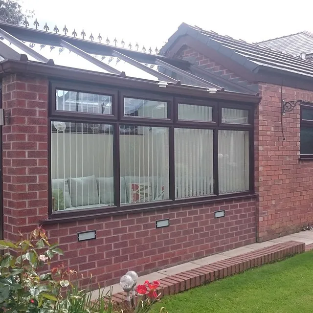 A rosewood conservatory installed by our team