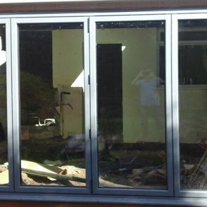 Bi-folding doors installed by our team on a new extension 