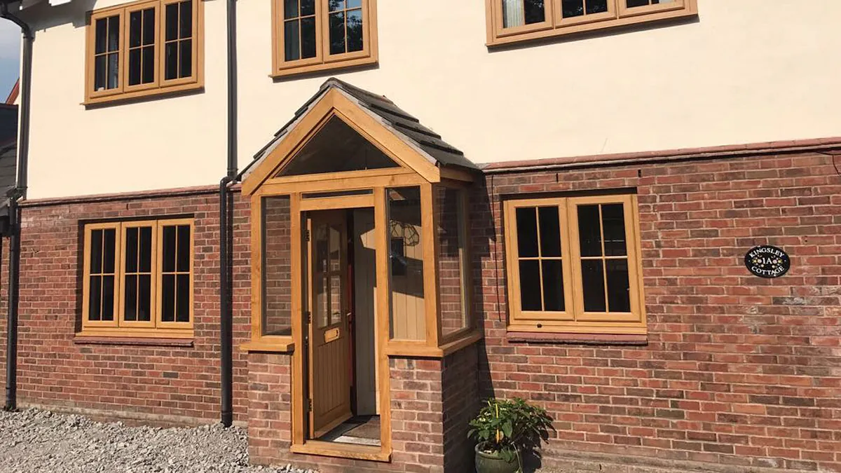 new light oak window frames installed by our team