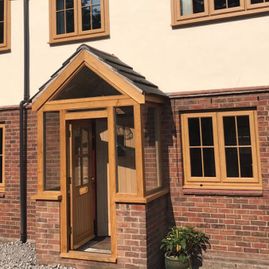 new light oak window frames installed by our team