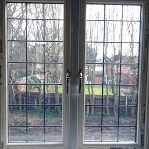 A window installed in a new extension 