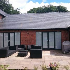 Bi-folding doors installed in a house by our team